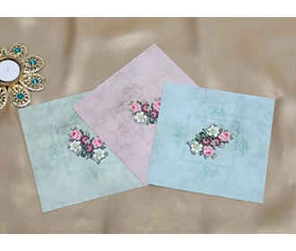 Designer Indian wedding invitation with floral patterns