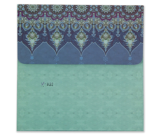 Designer royal indian wedding invitation in beautiful colours