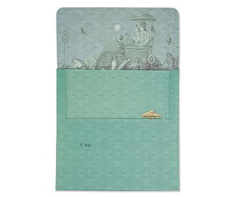 Designer royal indian wedding invitation in beautiful colours
