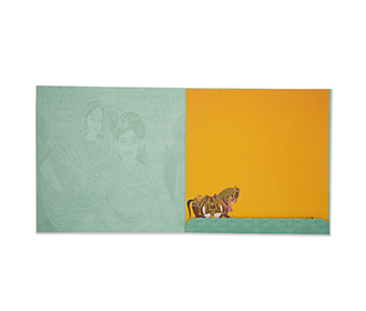 Designer royal indian wedding invitation in beautiful colours