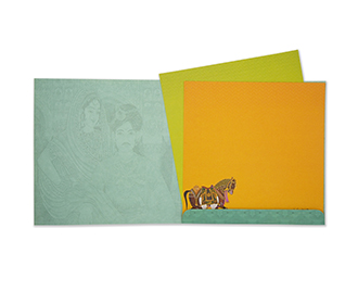 Designer royal indian wedding invitation in beautiful colours