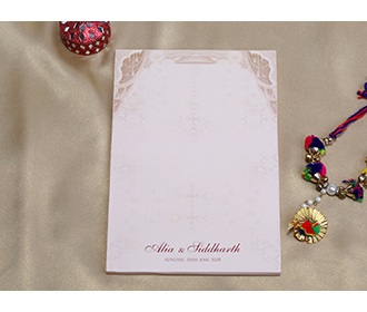 Designer Royal Indian wedding invitation with baraat design