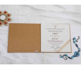 Elegant Brown colored wedding invite