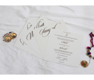 Elegant Pista colored wedding invite