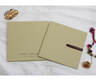 Elegant Pista colored wedding invite - 