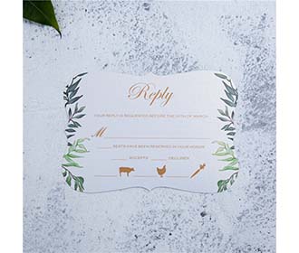 Elegant wedding invitation card in abstract shape