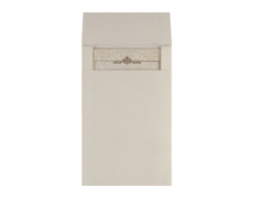Elegant White and Golden Floral Design Card