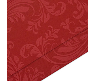 Floral Indian wedding invitation card in shades of red