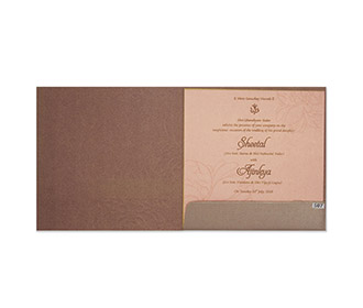 Floral sikh wedding invitation in dusty pink colour