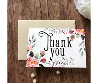 Floral theme colorful mixbag of thank you cards with envelopes