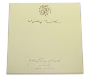 Floral theme wedding invitation card in pastel colours