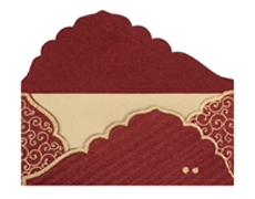Lord Ganesha Image Wedding Card in Royal Crimson Colour