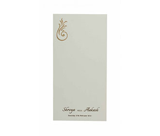 Ganesha Theme Wedding Card with Pull out Inserts in Brown