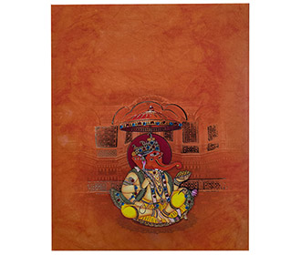 Ganesha themed Wedding Invite with Royal images