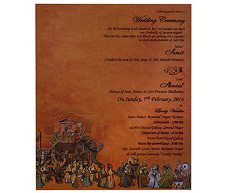 Ganesha themed Wedding Invite with Royal images