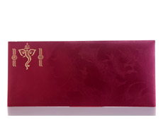 Ganesha Wedding Card in Red and Golden Colour
