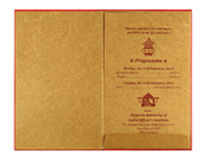 Ganesha Wedding Card in Royal Red and Golden Colour