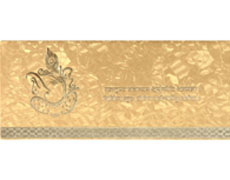 Ganesha Wedding Card with Shimmering Golden Colour