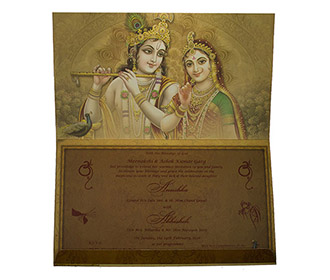Gift wrap style Hindu Wedding card with Multiple images