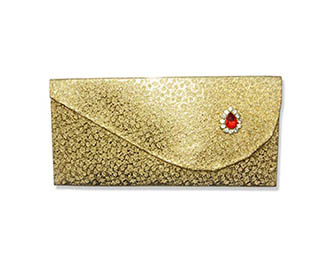 Gold Leatherette Envelope