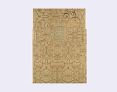 Golden Bronze Ganesha Wedding Card