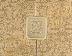 Golden Bronze Ganesha Wedding Card