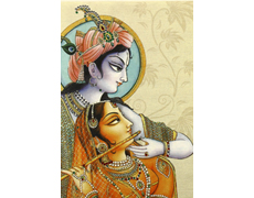 Grand Traditional Radha Krishna Wedding Card