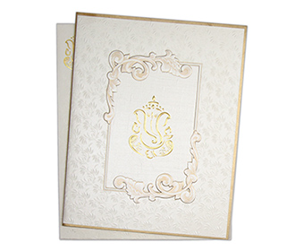 Greeting card style Ganesha themed hindu wedding invite