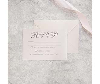Grey shimmer laser cut wedding invitation with a pocket