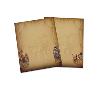 Hindu wedding invitation with Dulha Dulhand, Sangeet & Jaimala images