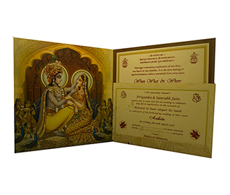 Hindu Wedding Invite with Elegant God images