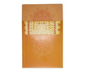 Indian wedding Invitation with marigold flowers and parrots