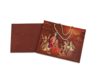 Indian wedding invite with traditional hindu marriage ceremony images