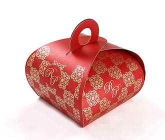 Indian Wedding Party Favor Box in Red Color