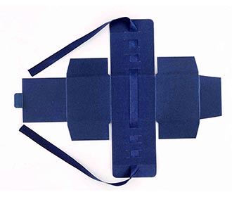Indian Wedding Party Favor Box in Royal Blue with the Ribbons