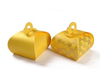 Indian Wedding Party Favor Box in Yellow Color