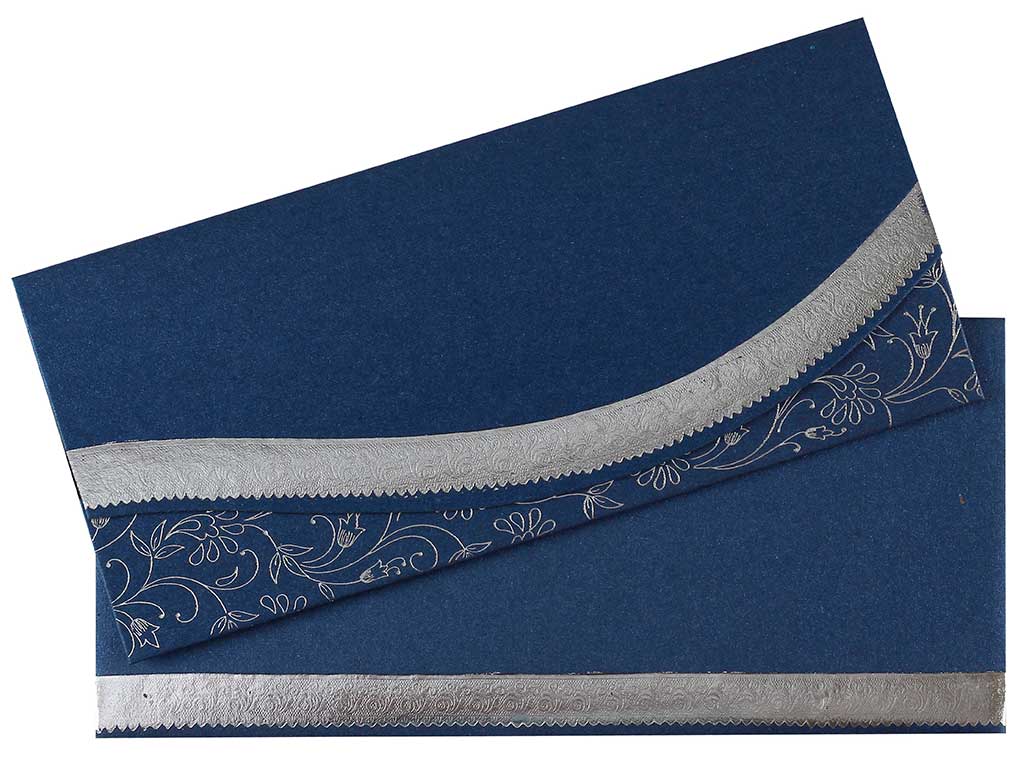 Royal Blue And Silver Colour Wedding Invitation | Wedding Invitations & Wedding Cards Online