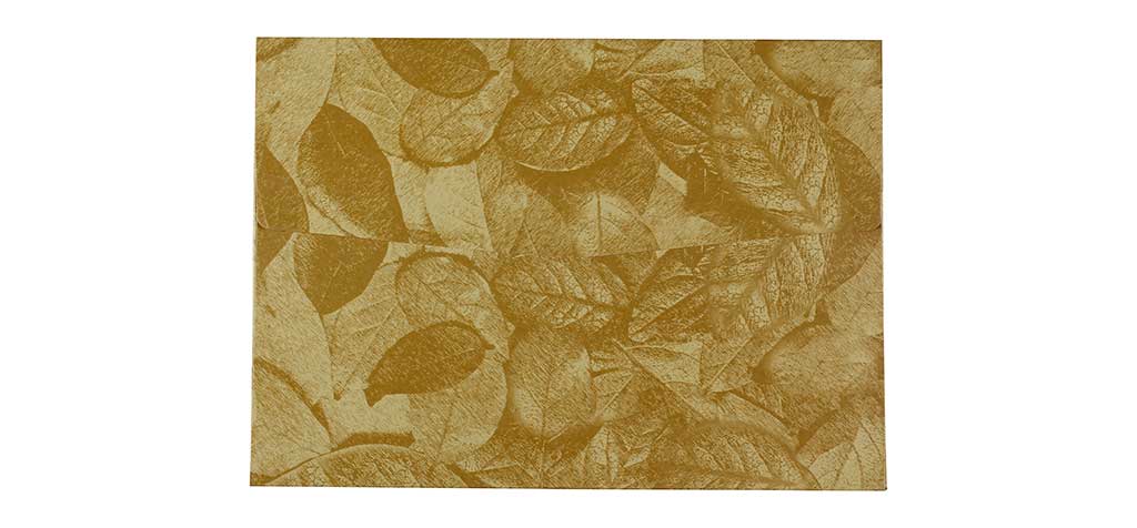 Indian Wedding Card in Fawn with Leaf Design - Click Image to Close