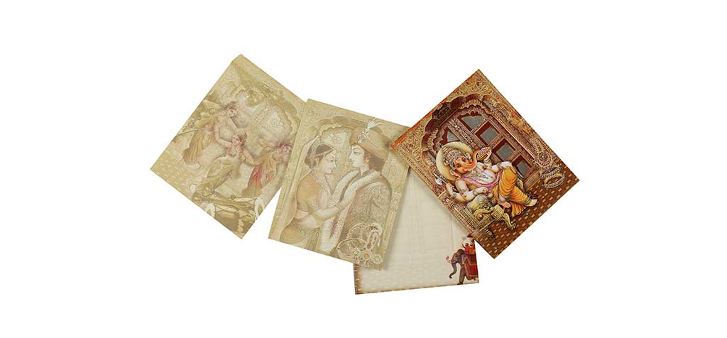 Hindu Wedding Card with Traditional God Images