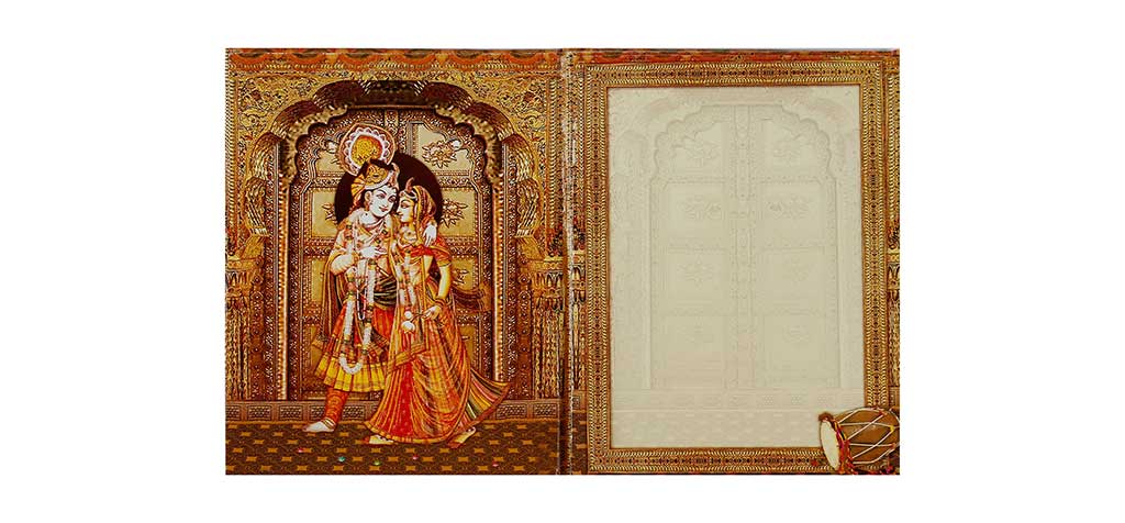 Hindu Wedding Card with Traditional God Images - Click Image to Close