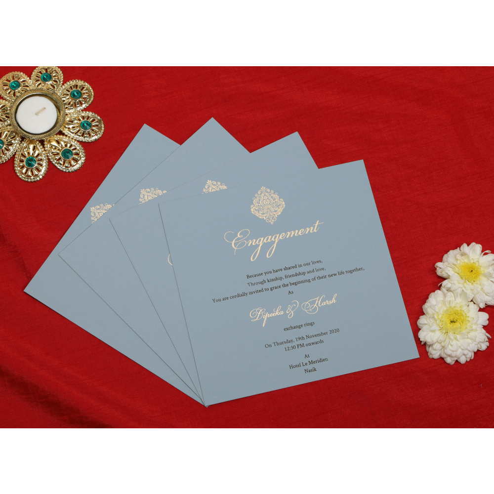 Beautiful Multifaith Grey colored wedding Invite - Click Image to Close