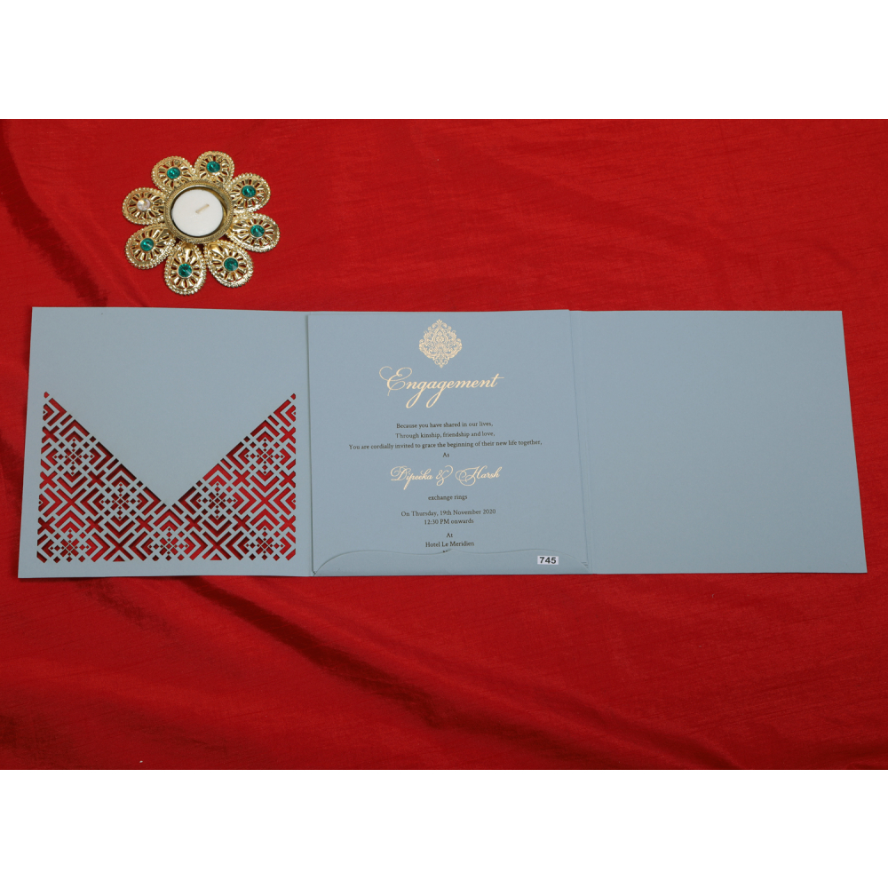 Beautiful Multifaith Grey colored wedding Invite - Click Image to Close