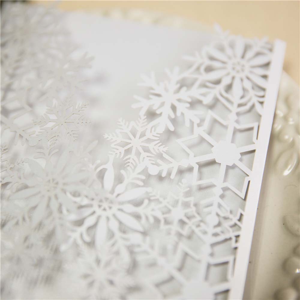 Beautiful snowflake invitation for a winter wedding - Click Image to Close