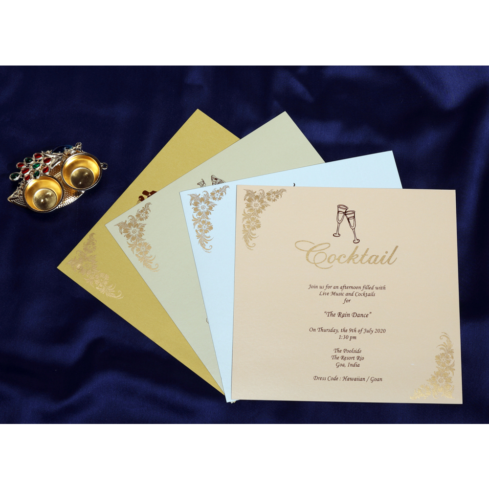 Beige colored wedding invite - Click Image to Close