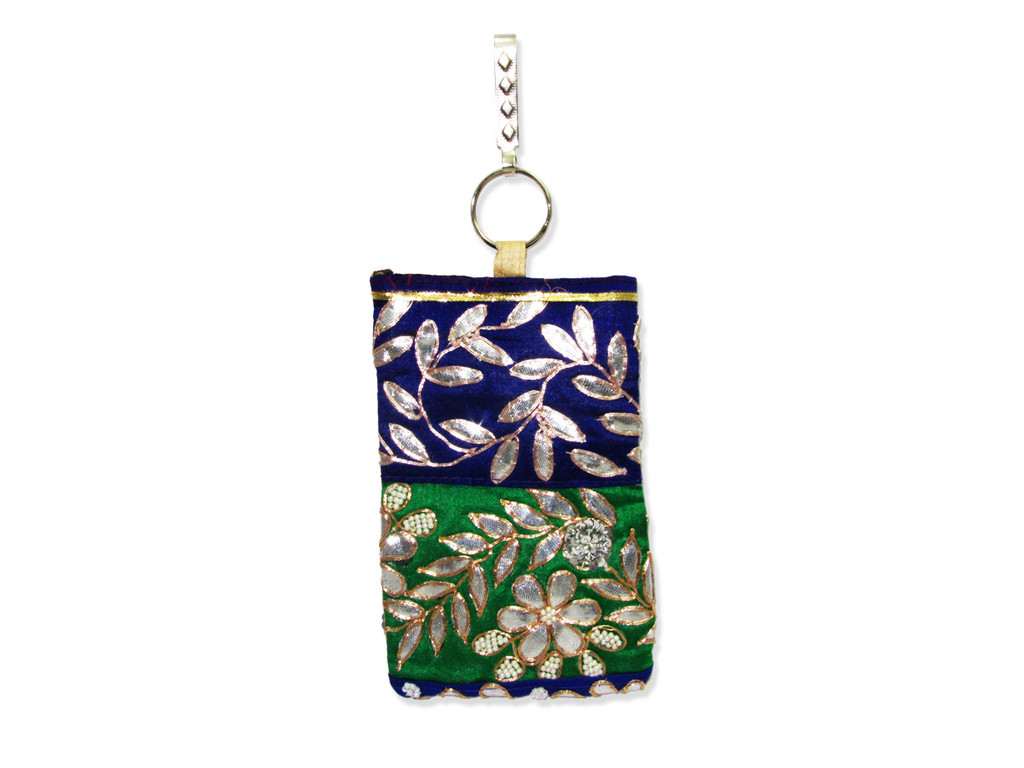 Blue & green Mobile Pouch - Click Image to Close