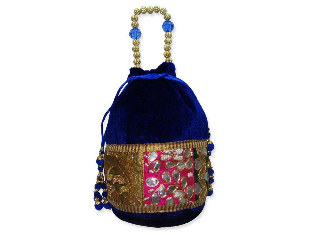 blue potli bag