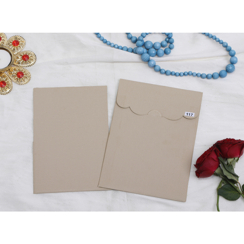 Brown colored laser cut wedding invite - Click Image to Close