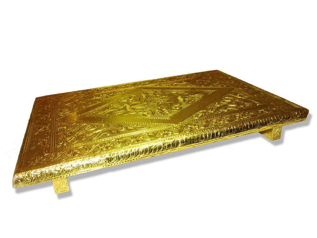 Chowki in Textured Golden Foil - Click Image to Close