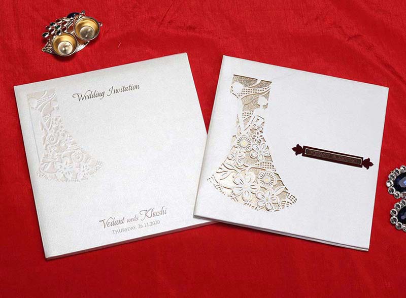 Christian Indian Wedding Invitation in Laser Cut Style - Click Image to Close