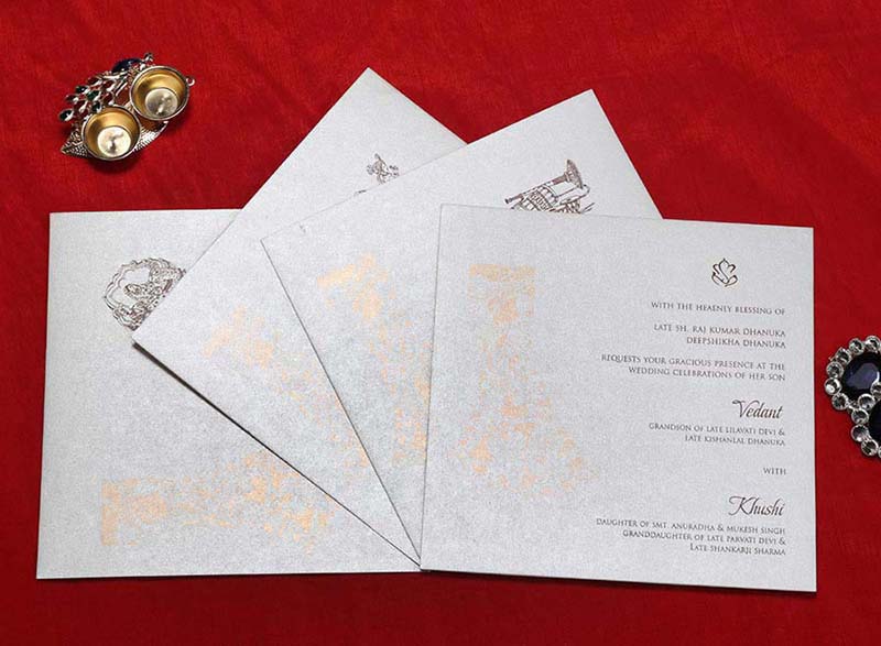 Christian Indian Wedding Invitation in Laser Cut Style - Click Image to Close